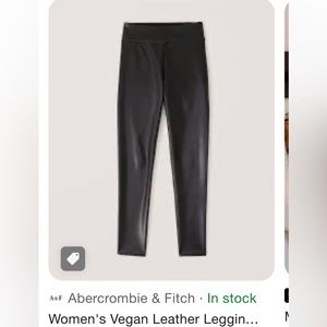 Abercrombie women’s leather leggings high rise